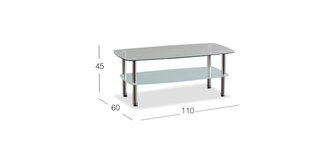 Mesa de Centro Cristal Templado Kenza