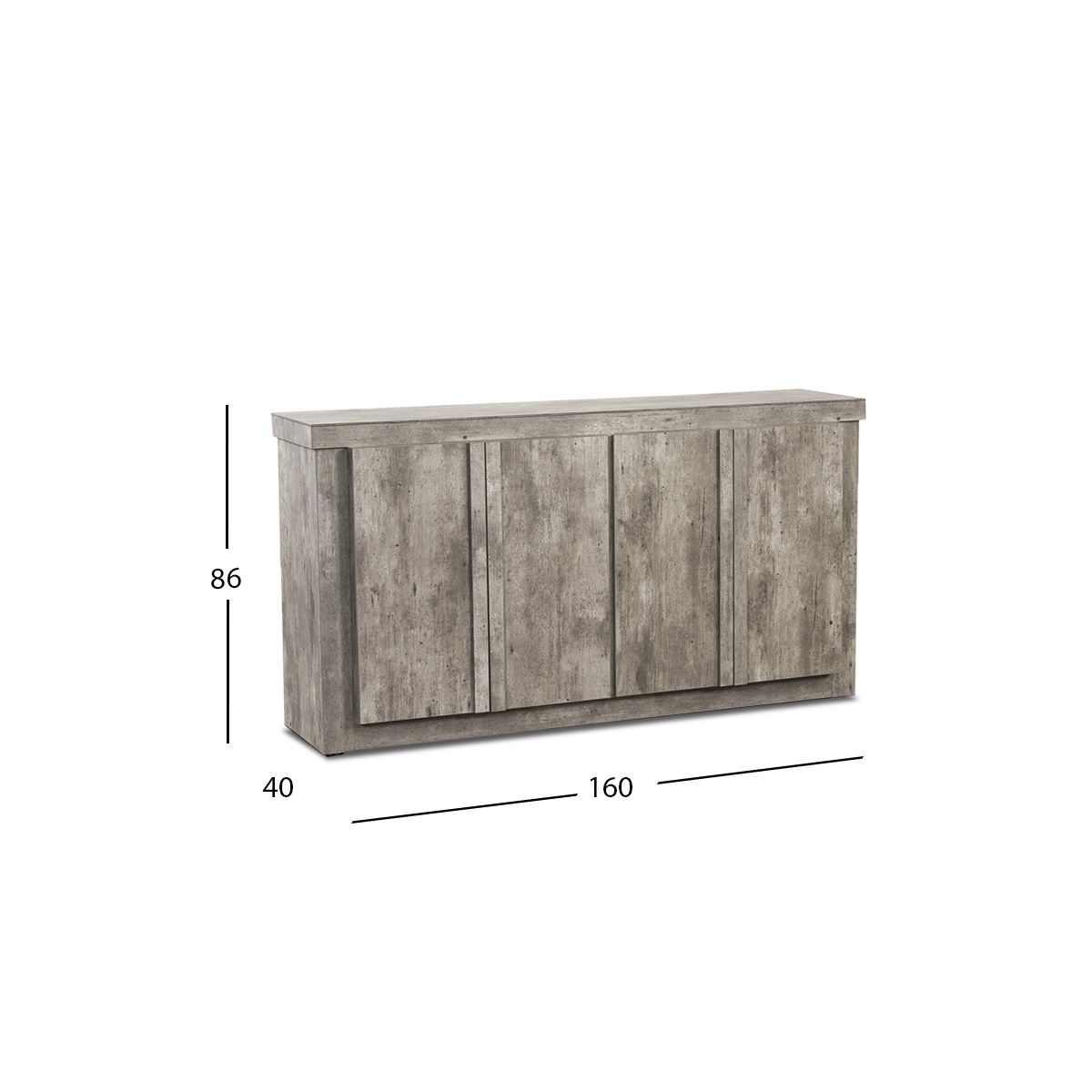 Aparador Luxor Beton Gris