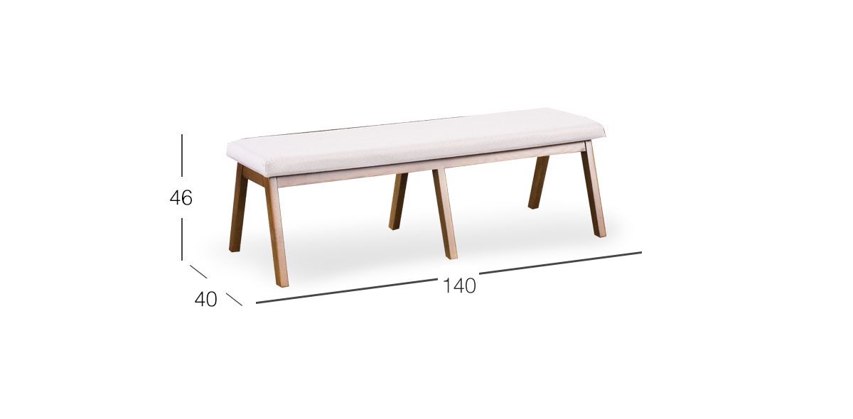 Banca 140 Cm Estocolmo Beige