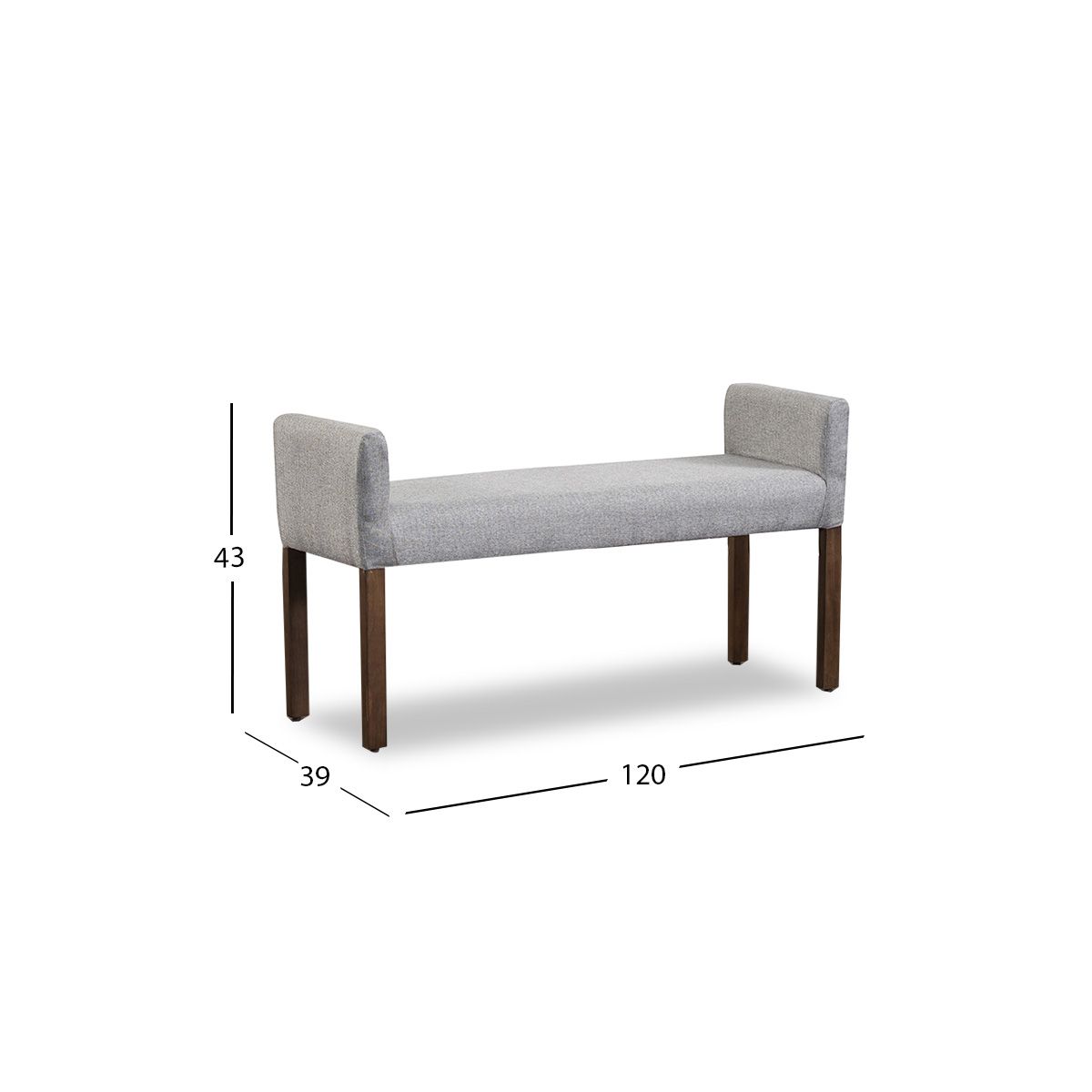 Banca 120 Cm Birmania New Gris