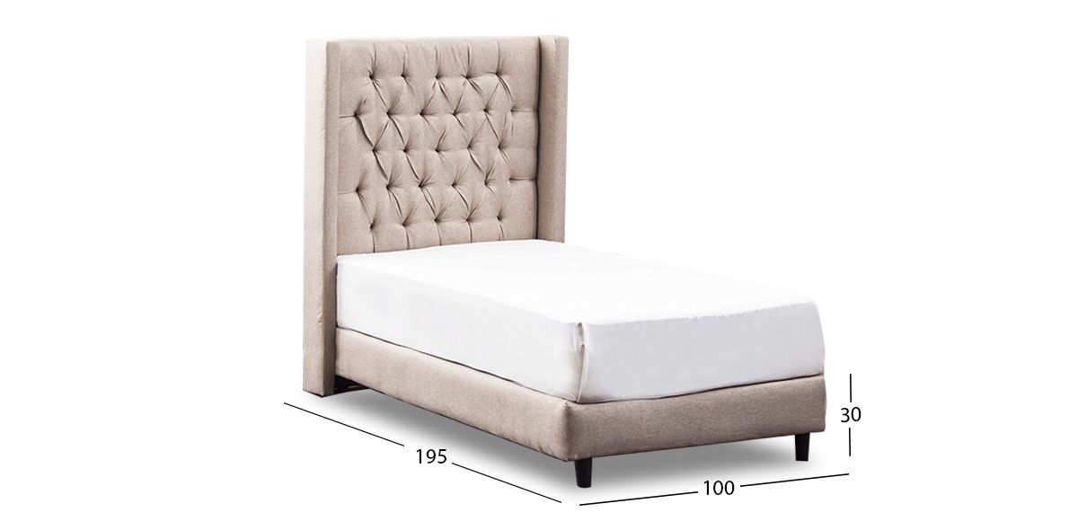 Base De Cama Individual Estela Beige