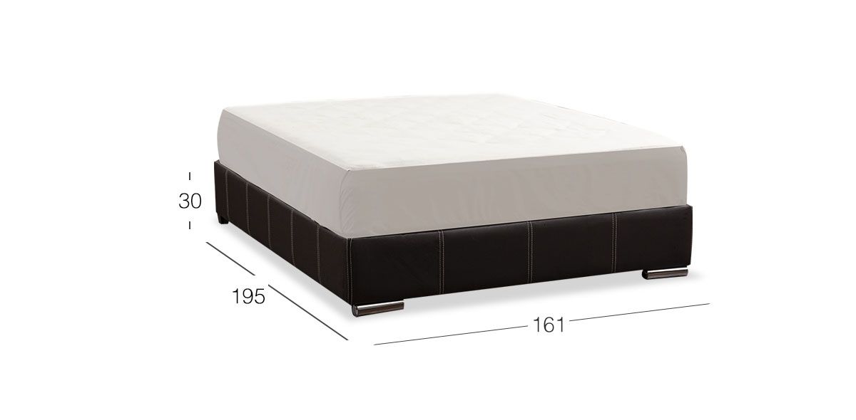 Base De Cama Queen Size Vielka Chocolate