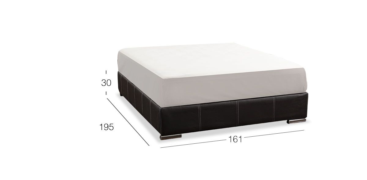 Base De Cama Queen Size Vielka Negro