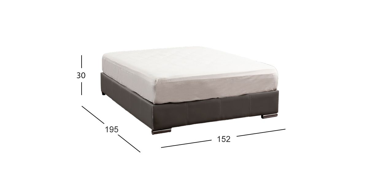 Base De Cama Queen Size Vielka Gris