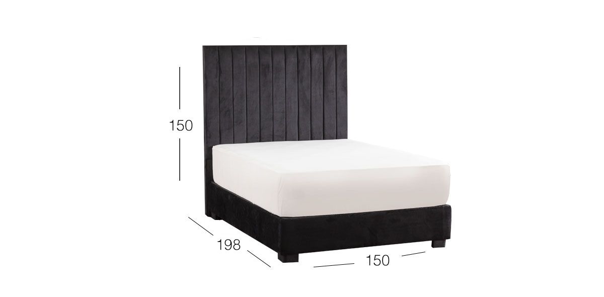 Cama Queen Size Megan Negro 
