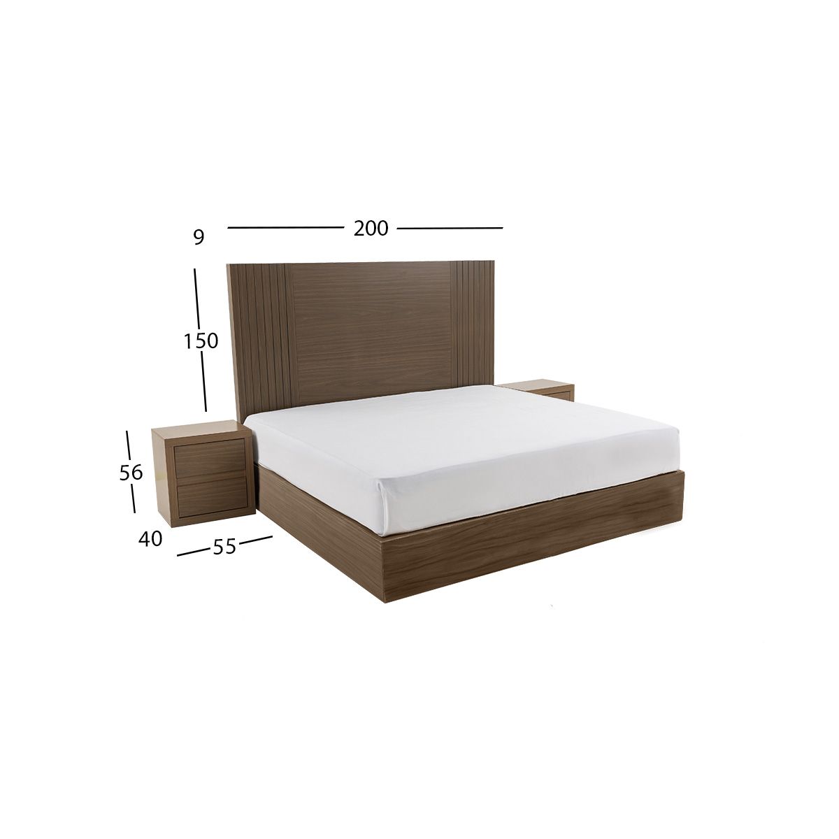 Recámara King Size Beluga Café 3 Piezas