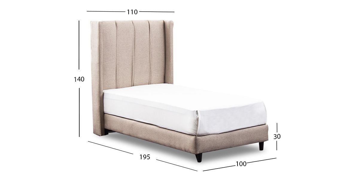 Cama Individual Merea Beige