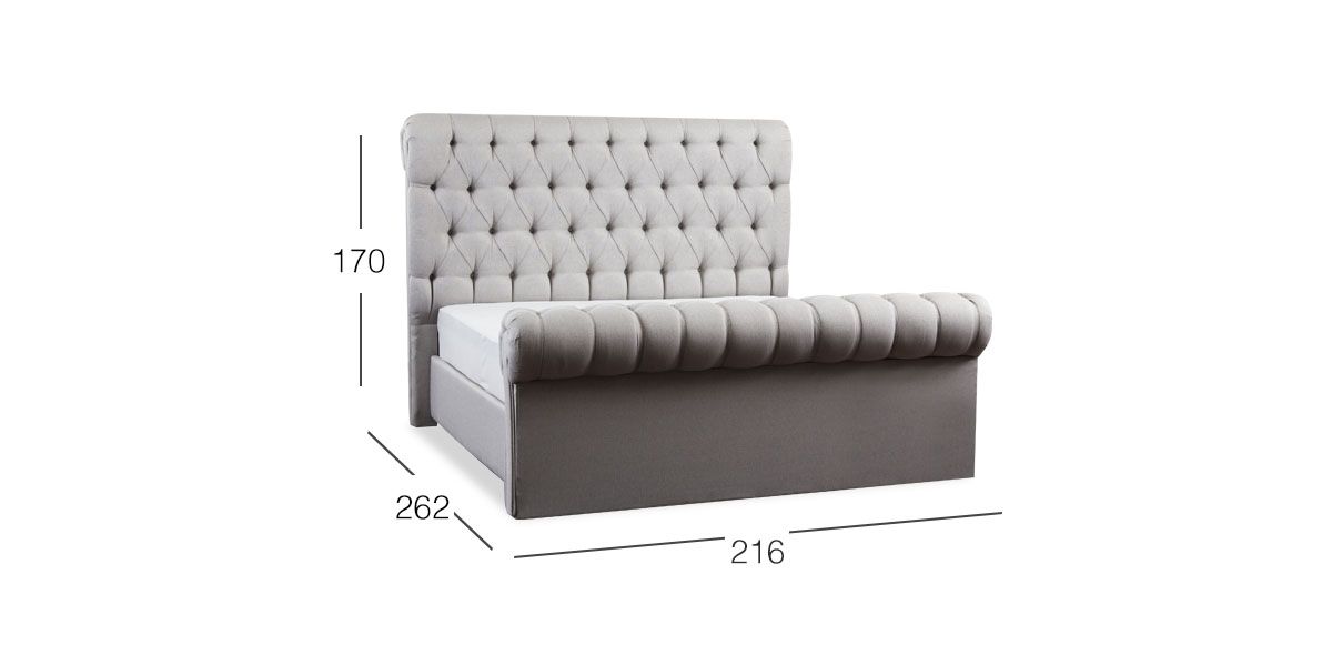 Cama King Size Genovesia Gris