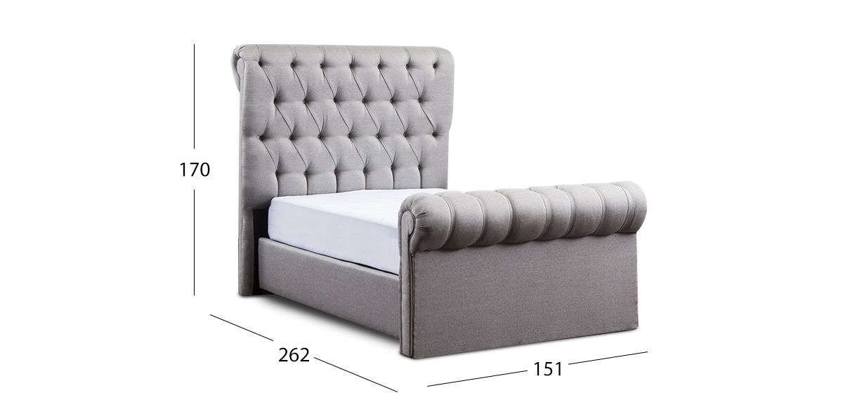 Cama Matrimonial Genovesia Gris