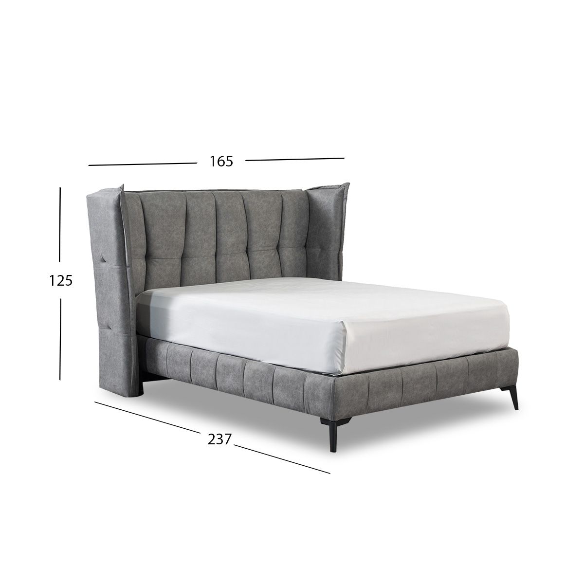 Cama Matrimonial Samba Gris