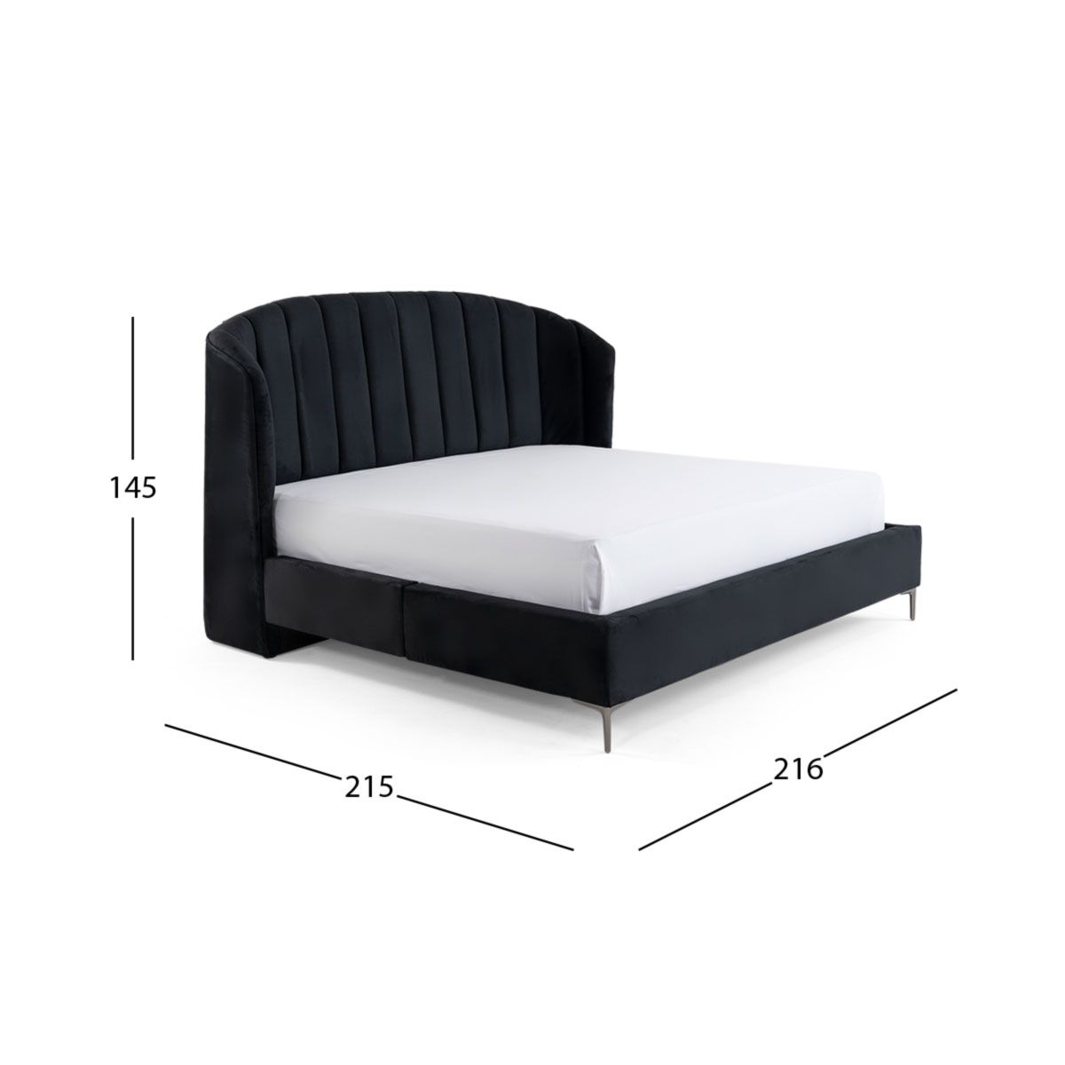 Cama King Size Anika Negro