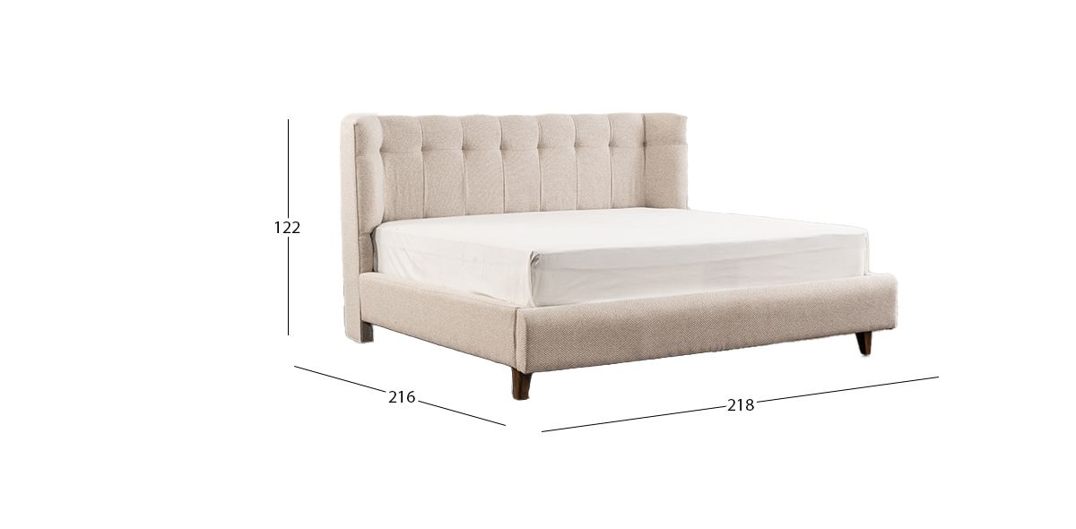 Cama King Size Stella Beige