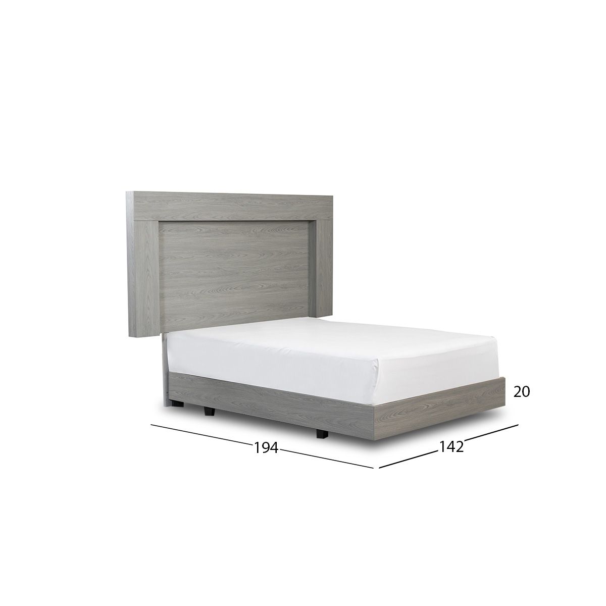 Base De Cama Matrimonial Marbella Gris