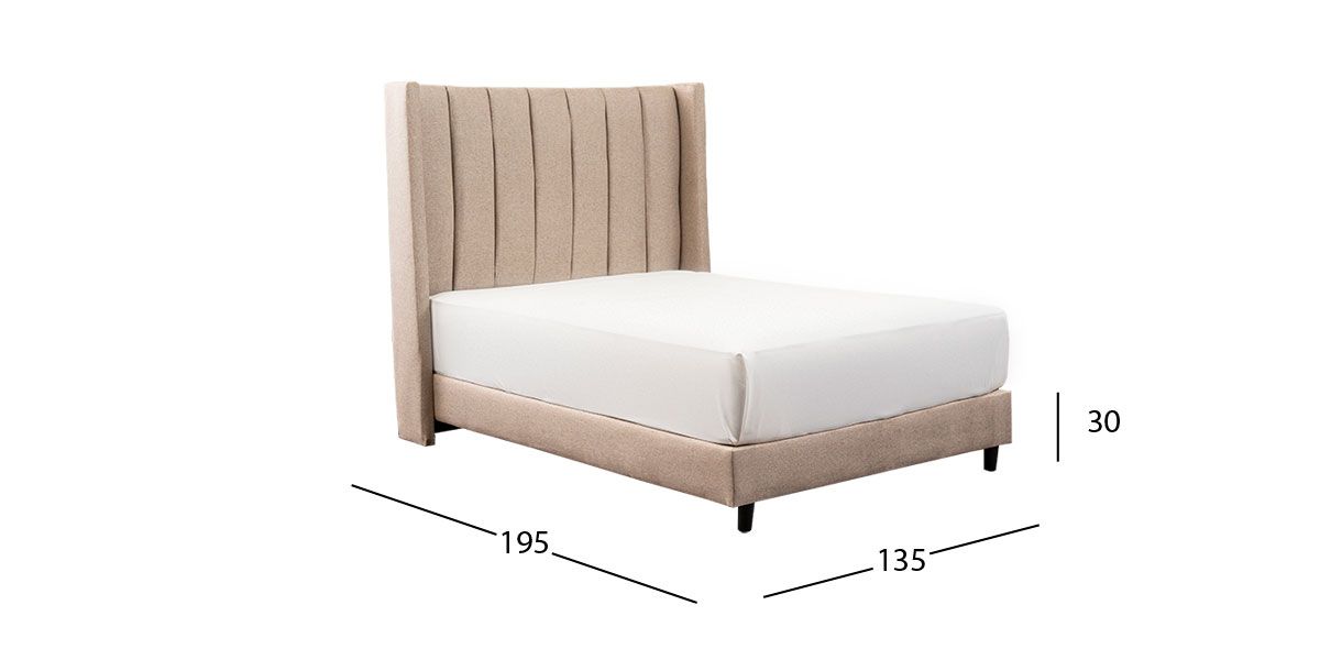 Base De Cama Matrimonial Merea Beige