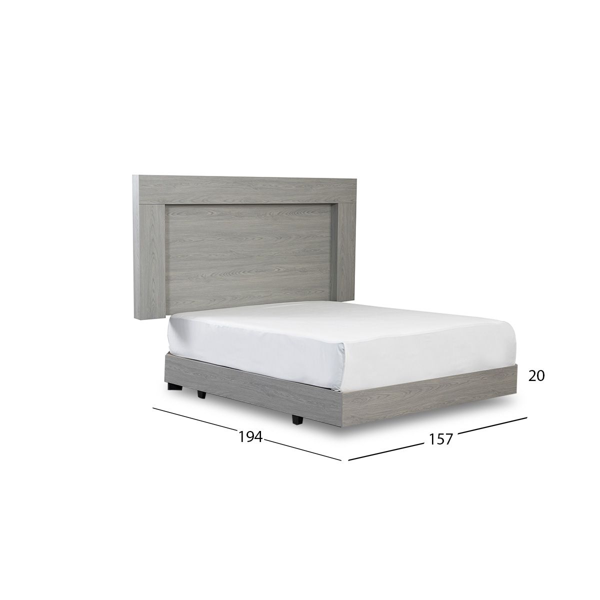 Base De Cama Queen Size Marbella Gris