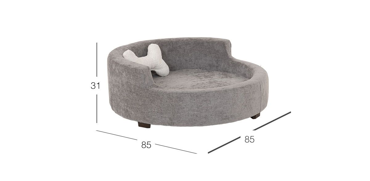 Cama Para Mascota Ronda Gris