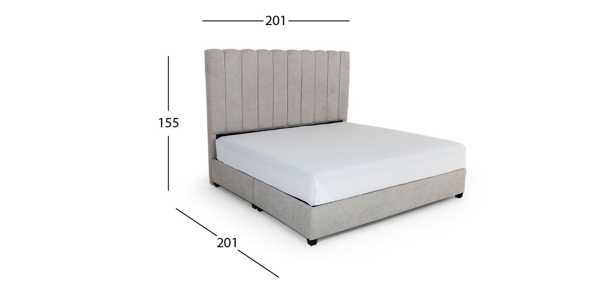 Cama King Size Constanza Gris