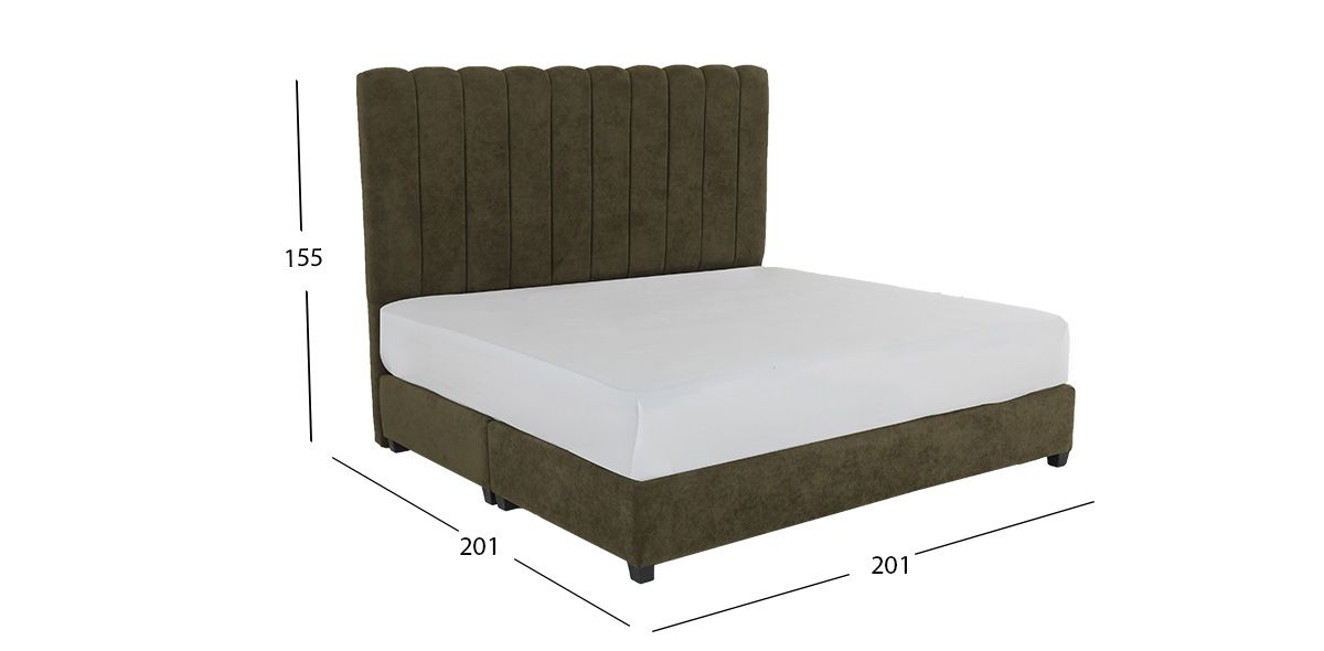 Cama King Size Constanza Verde Olivo