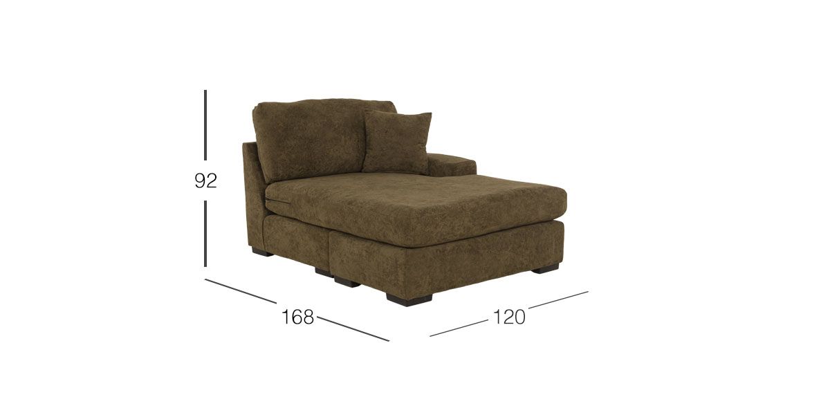 Sillón Largo Brazo Derecho Belucci Verde
