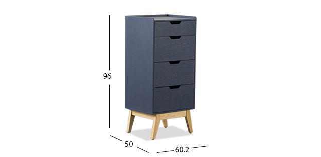Chifonier 4 Cajones Atlas Dk Azul