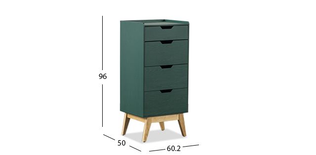 Chifonier 4 Cajones Atlas Dk Verde