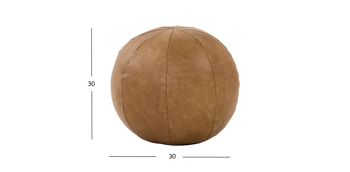 Cojín Decorativo Piel Esfera Elche Café
