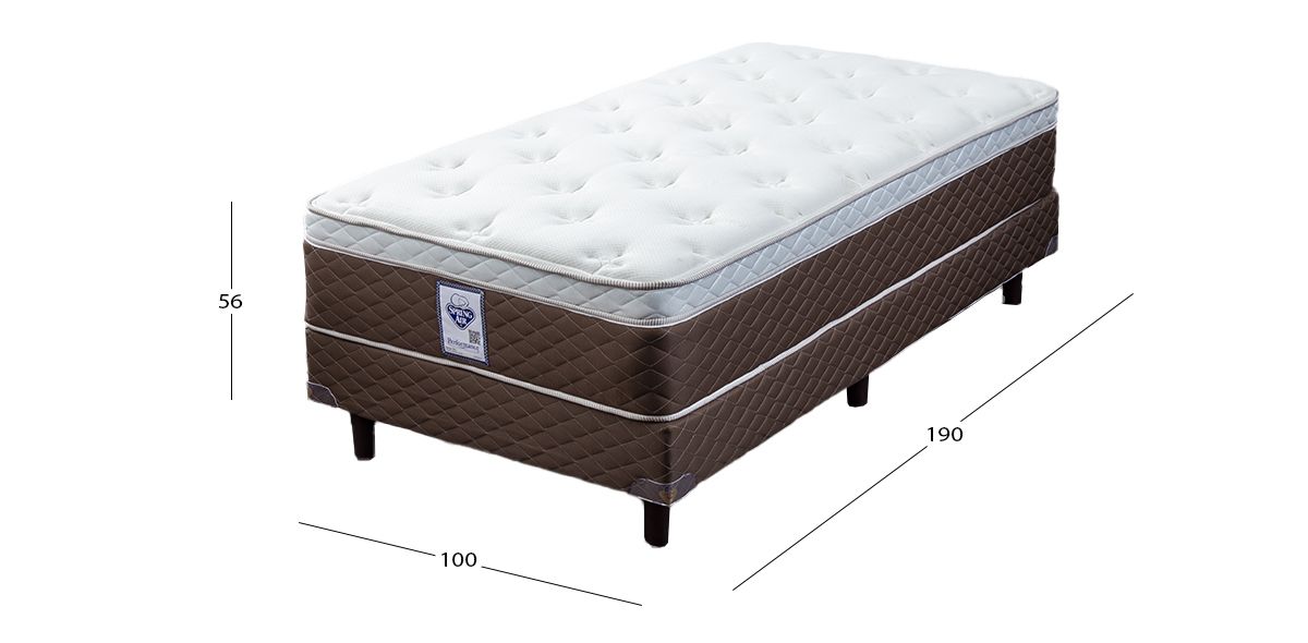 Colchón y Box Spring Air Individual Divo