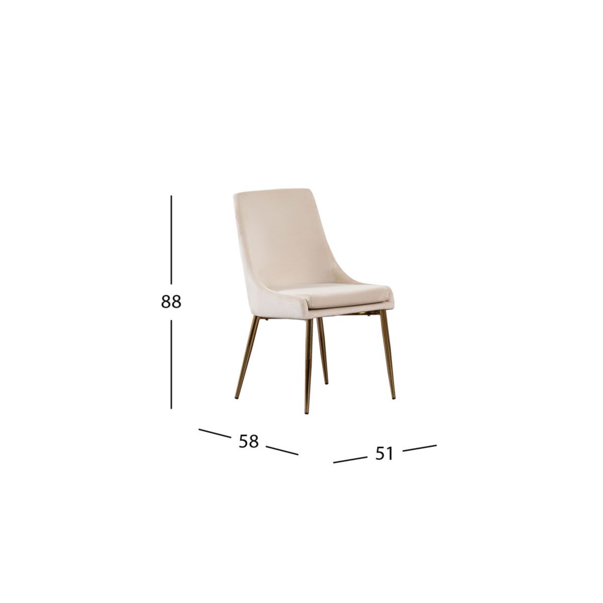 Silla Dunkel Royal Gold Beige