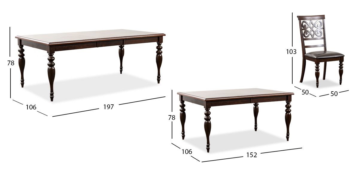 Comedor Con Extensión Varsovia Pl Café 7 Piezas