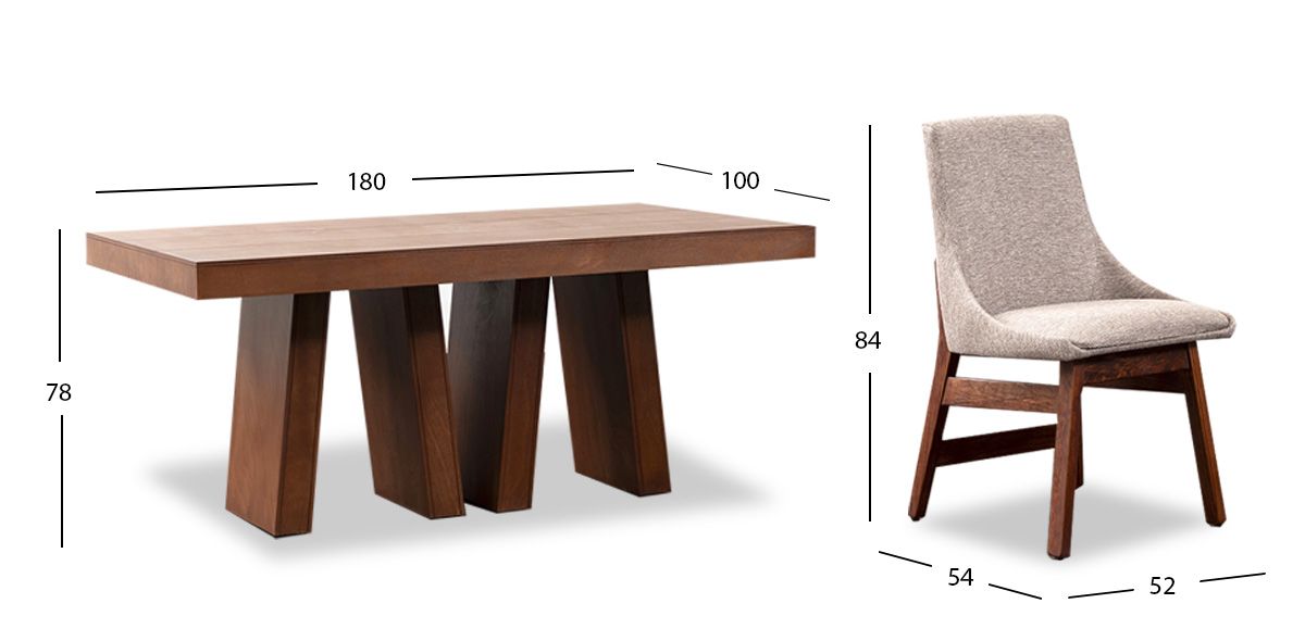 Comedor Odette PL Con Sillas Beige 7 Piezas