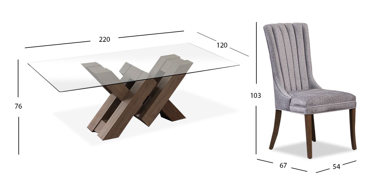 Comedor Rectangular Penthouse Plata 7 Piezas