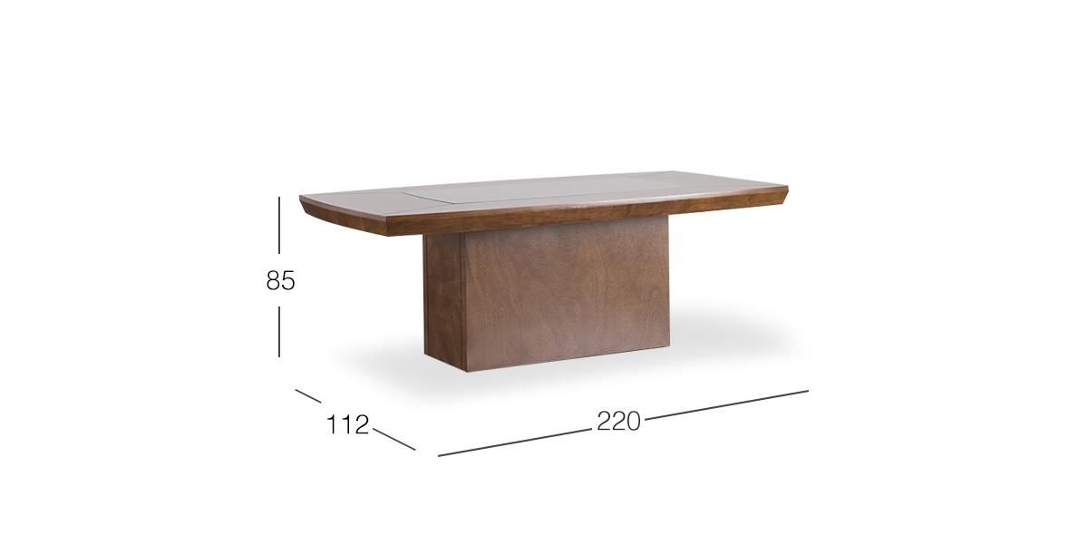 Mesa Comedor 220 X 112 Cm Tirreno Café