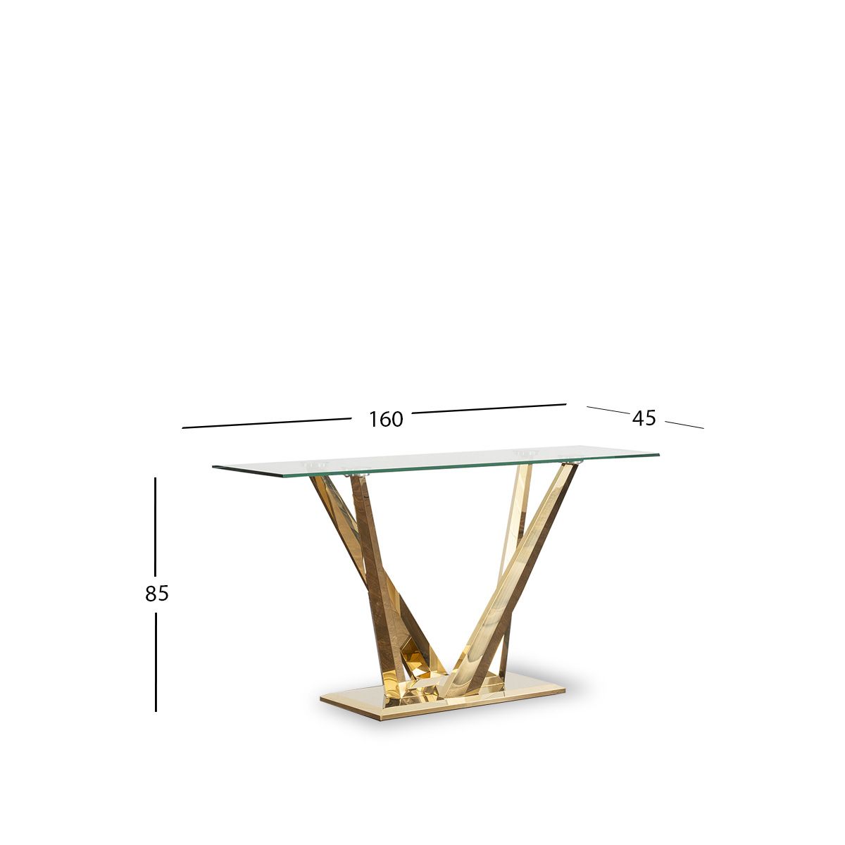 Consola Rectangular Royal Gold LV