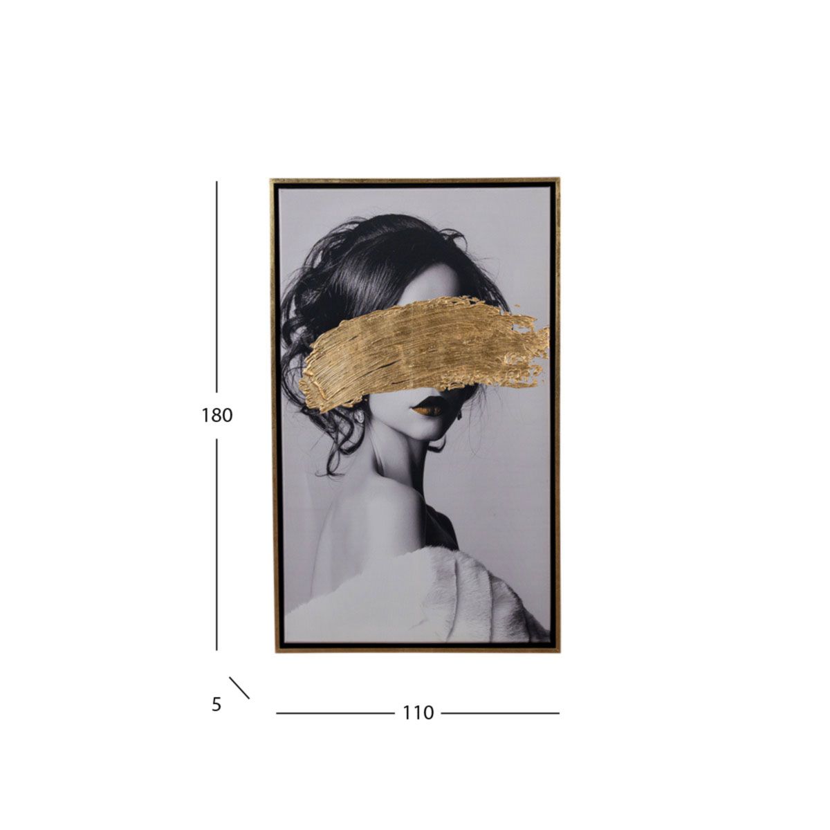 Cuadro Decorativo Woman Dorado
