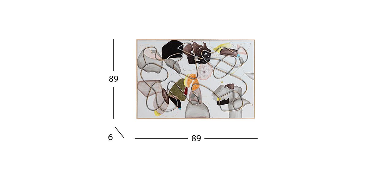 Cuadro Decorativo Trazo Blanco