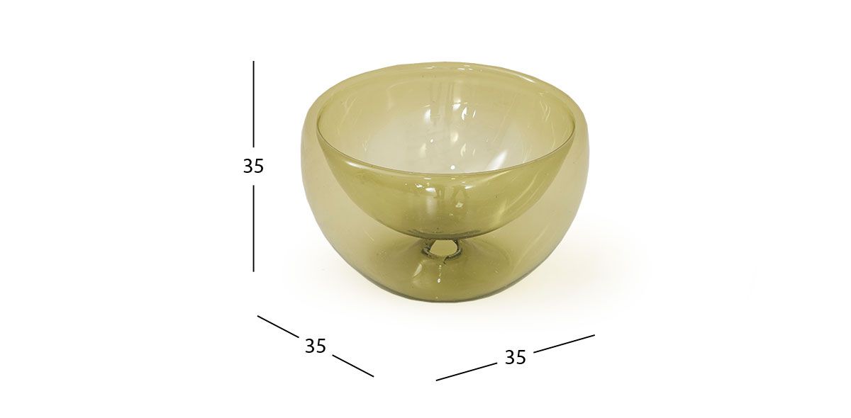 Bandeja De Cristal Polonia Verde Grande
