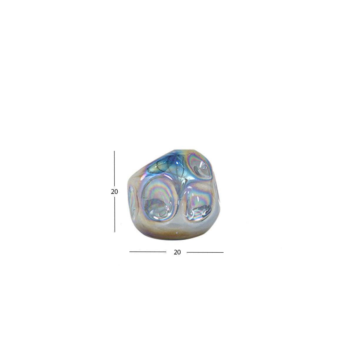 Esfera Decorativa Cristal Zirconia Azul Chica