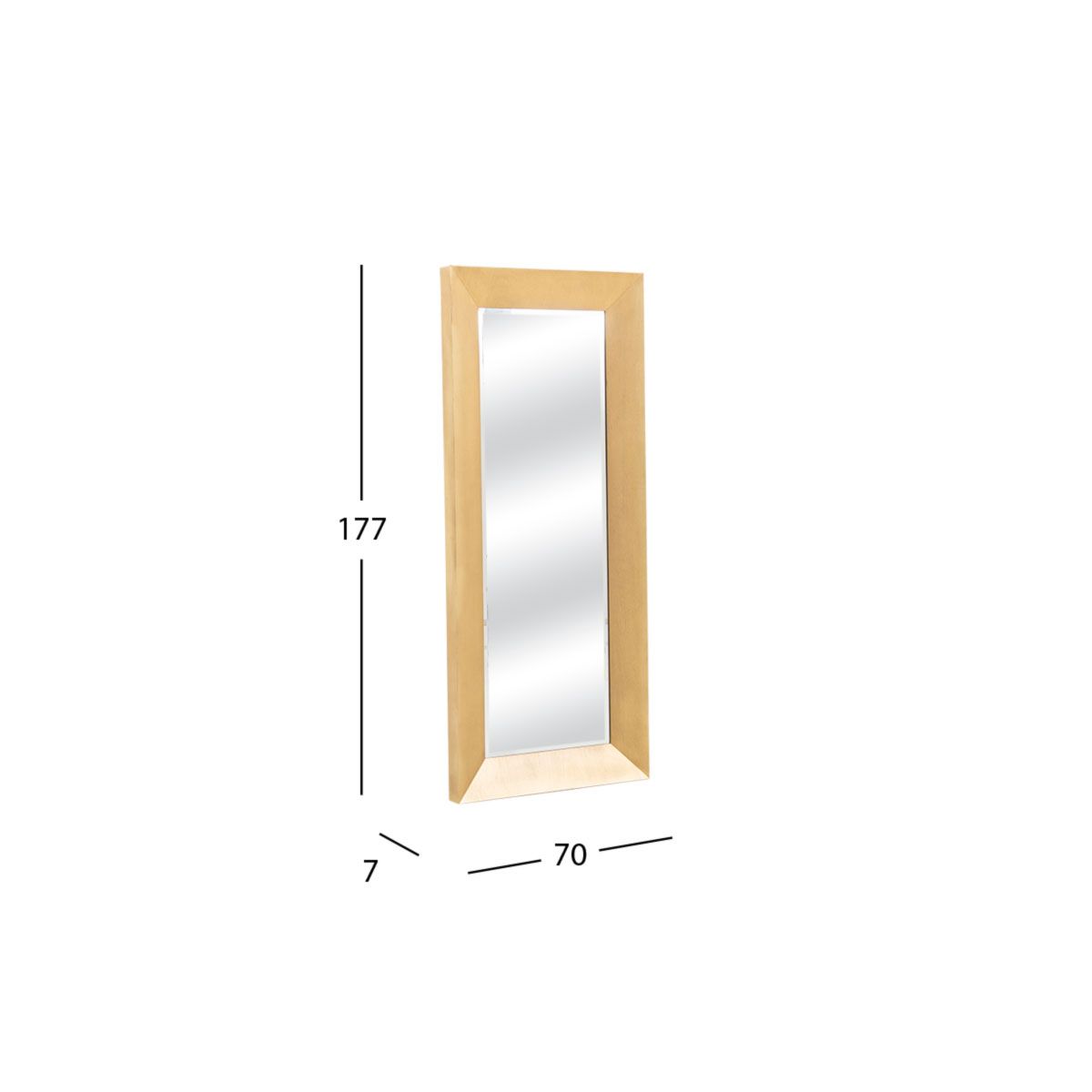 Espejo Vertical Simone Oro Dorado