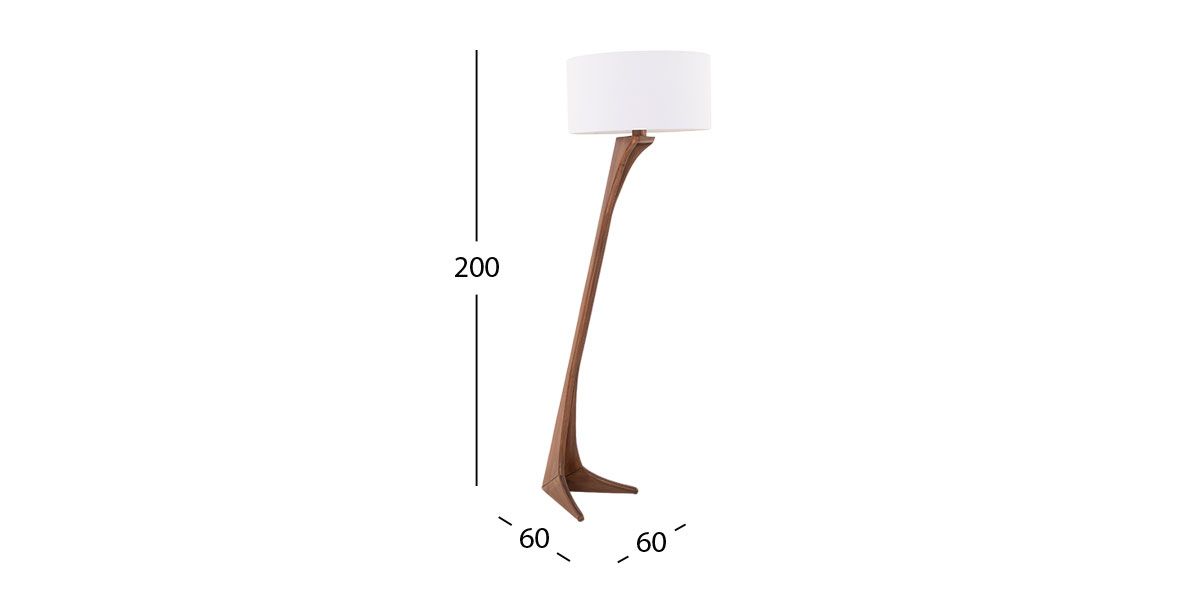 Lámpara De Piso Polonia Café
