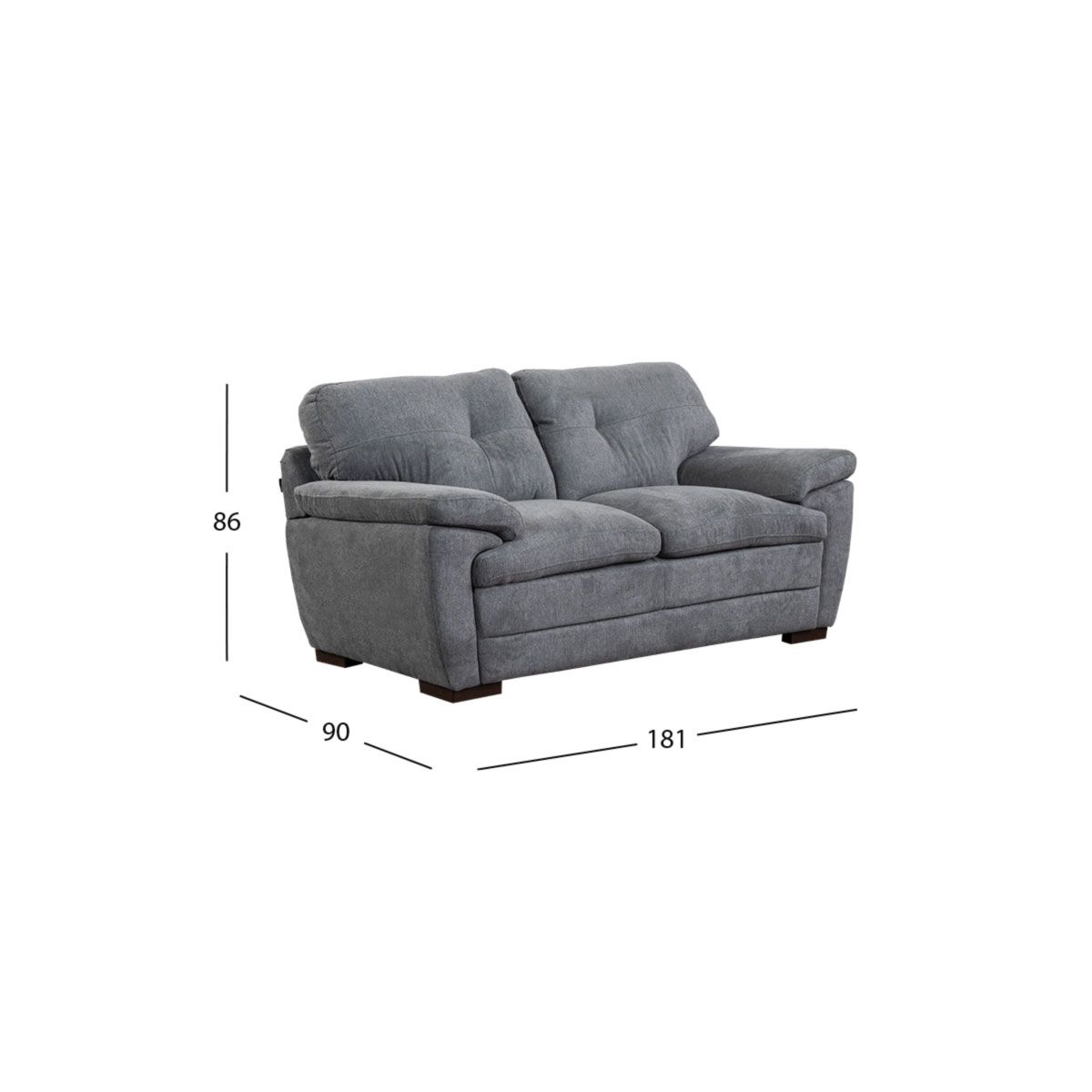 Sofá 2 Plazas Jerry Promo Gris (Boal)