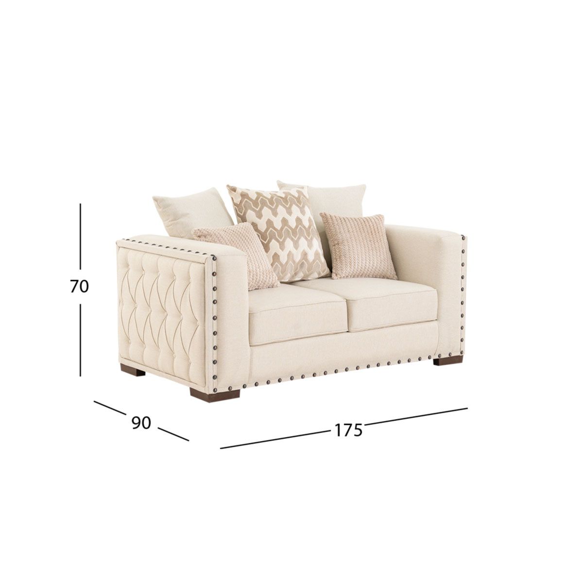 Sofá 2 Plazas Morris Ivory