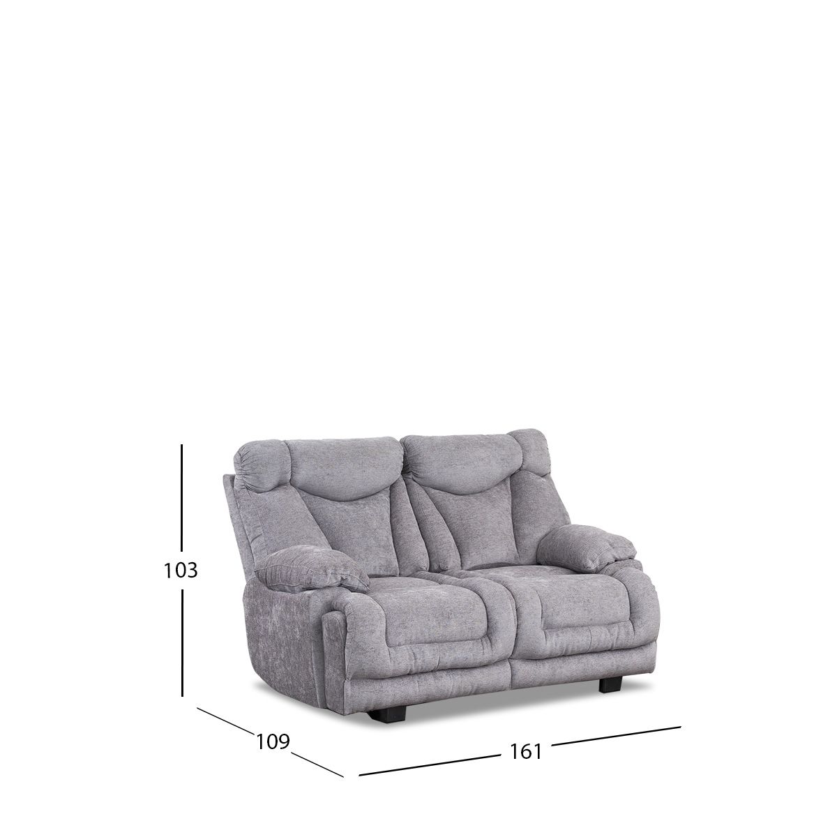 Sofá 2 Plazas Kralice Leonore Gris