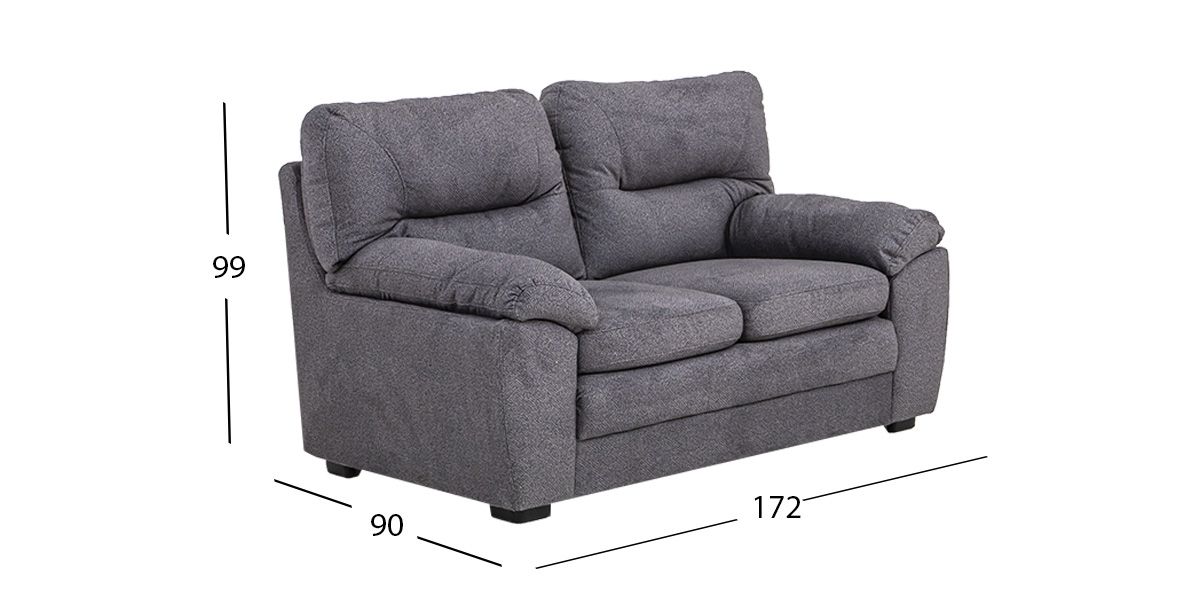 Sofá 2 Plazas Balam Gris Smoke