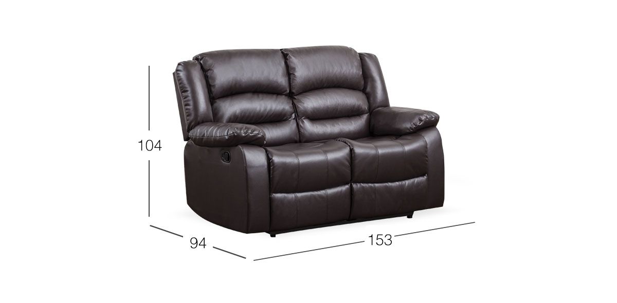 Sofá 2 Plazas Reclinable Memphis Café