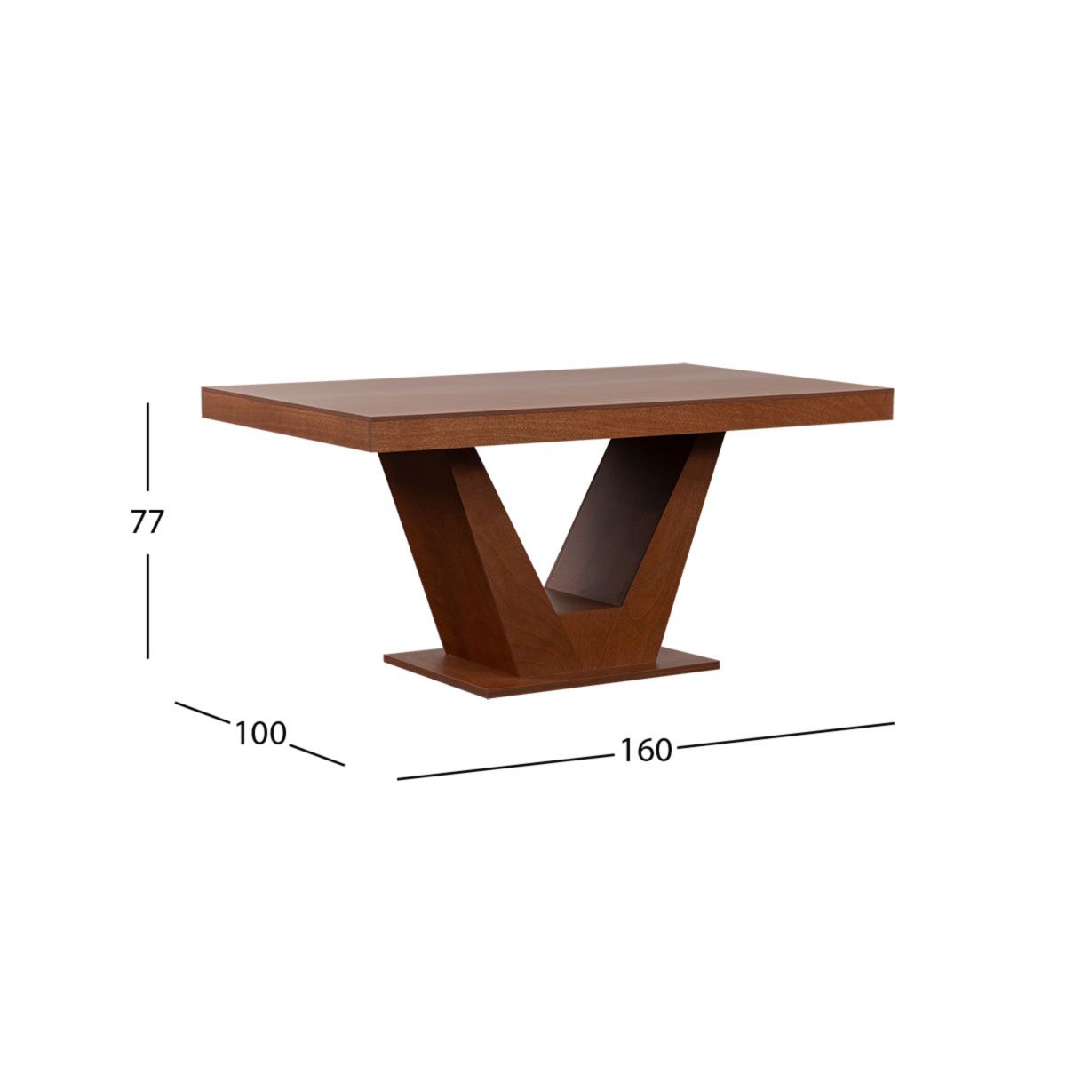 Mesa Comedor 160 x 100 Cm Volta Café