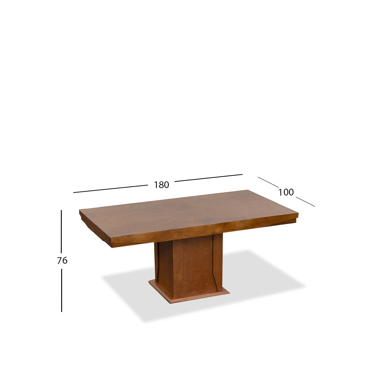 Mesa Comedor 180 x 100 Cm Rectangular Margot Café