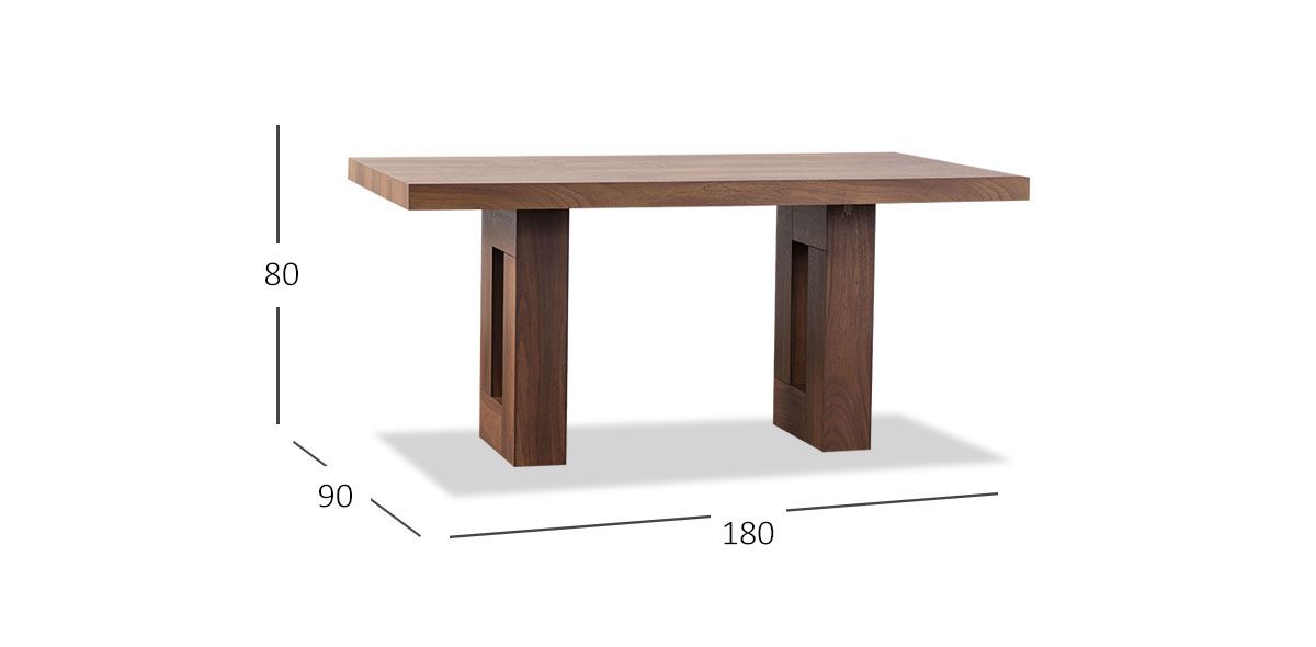 Mesa Comedor Rectangular 180X90 Cm Marbella Café Parota