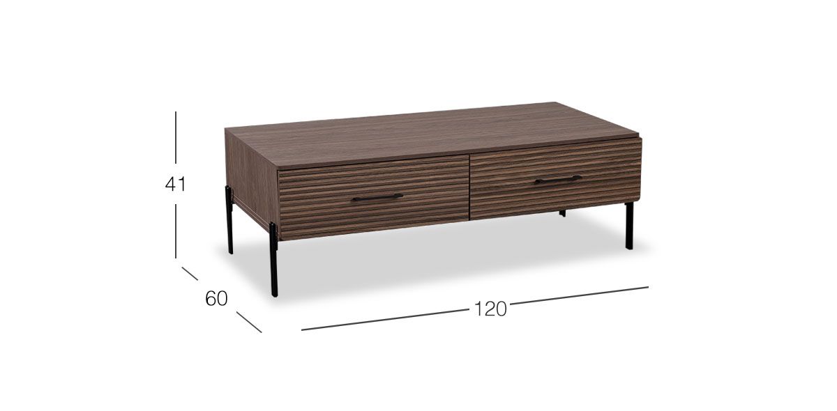 Mesa De Centro Rectangular Vanila Café