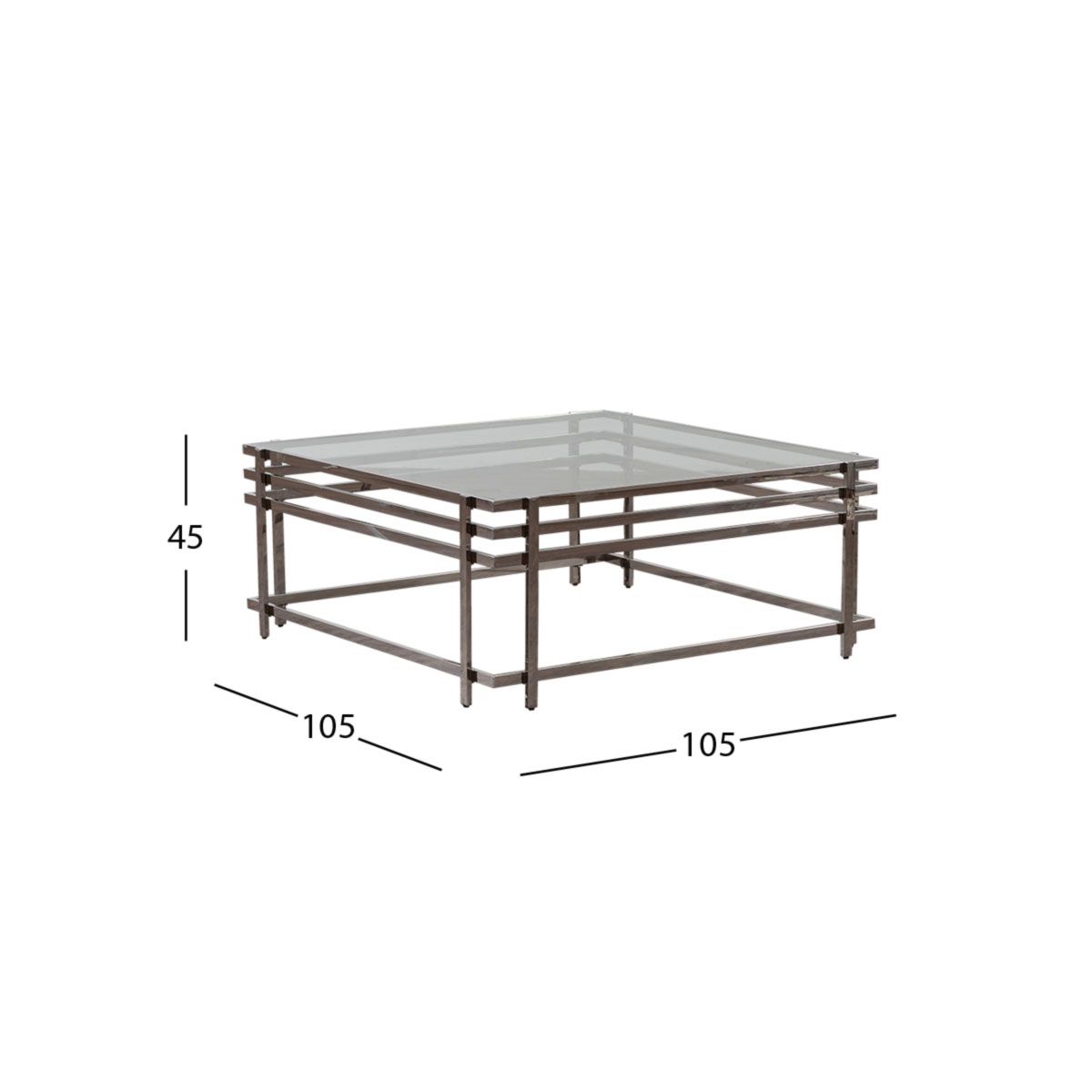 Mesa De Centro Cuadrada Ezra Plata