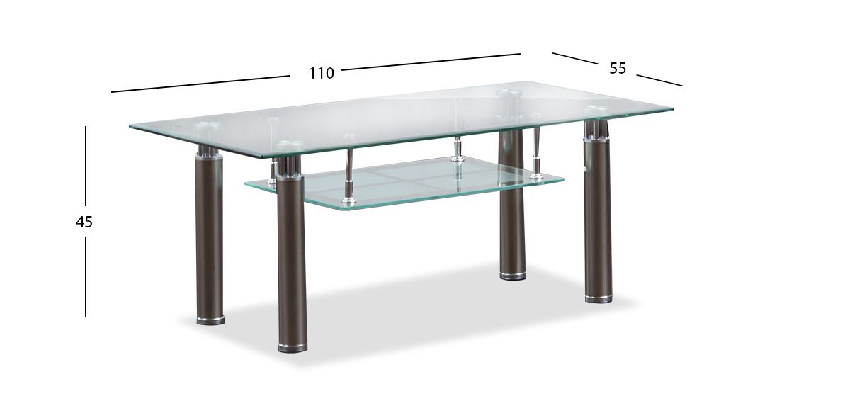 Mesa De Centro Rectangular Enkel II Plata 